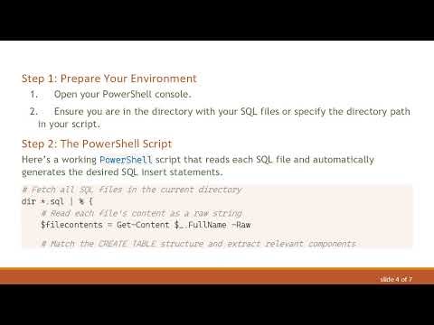 Generating SQL Scripts with PowerShell and Regex