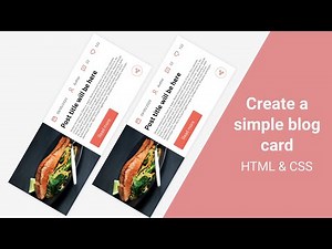 How to create a responsive blog card with HTML and CSS