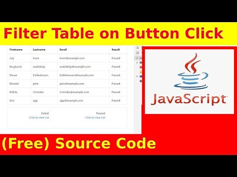 Ep78 - Onclick Button Filter Data in Table - Javascript Source Code