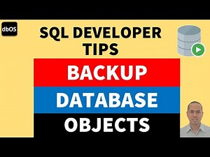 Backup db objects in SQL Developer | Backup objects in SQL Developer