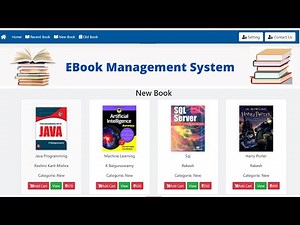 Ebook Management System Java Web Project || Advance Java Web Project Using Servlet, JSP & MySql