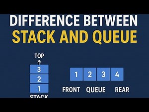 Difference Between Stack and Queue | Data Structure | Stack vs Queue Explained with Examples