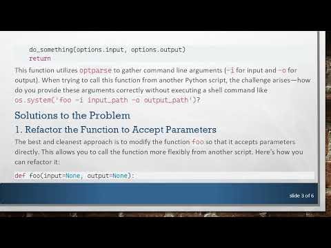How to Pass Command Line Arguments to a Python Function in a Script