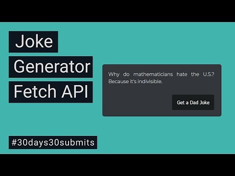 Random Joke Generator | JavaScript Fetch API