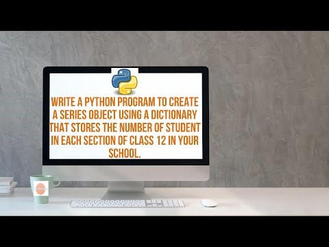 Write a Python program to create a Series object using a Dictionary that store the number of Student