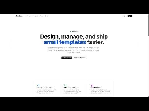MailStudio Demo – Build, Manage & Customize Email Templates Easily