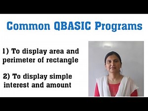 Common QBASIC Programs | How to make a simple qbasic program