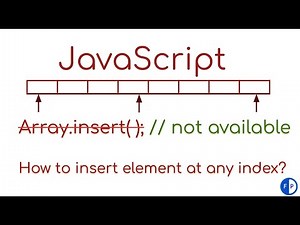 How to insert an element at any index into array in Javascript? | A trick