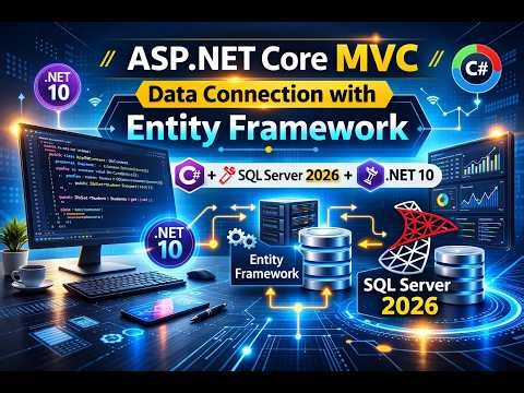 ASP.NET Core MVC Data Connection using Entity Framework | C# + SQL Server 2026 | .NET 10 Tutorial