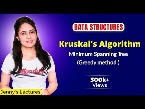 6.6 Kruskals Algorithm for Minimum Spanning Tree- Greedy method | Data structures