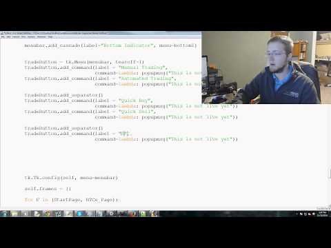 Trading option, start/stop, and help - Tkinter tutorial Python 3.4 part 18
