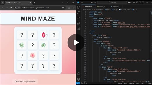 #webdevelopment #javascript #gamedev #html #css #mindmaze #frontend #codingjourney | Navyanshi Solanki