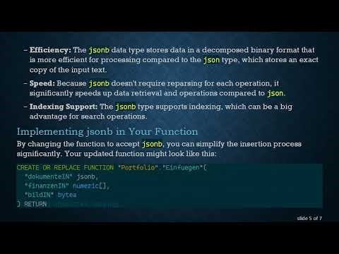 How to Efficiently Save a JSON Object in Postgres Using Java