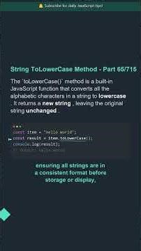 ⚡ String ToLowerCase Method - Part 65/715 - FAANG Interview Prep #shorts #javascript
