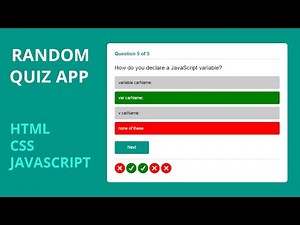 #1 Random Quiz Application using by Html Css Javascript