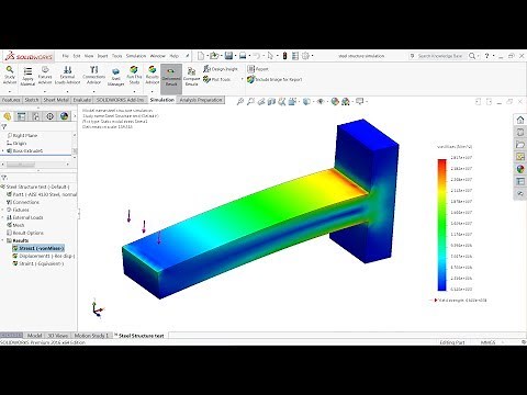 Solidworks Simulation tutorial | Steel Structure Simulation in Solidworks