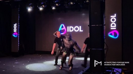 Russia’s first AI robot falls face down on stage during debut appearance