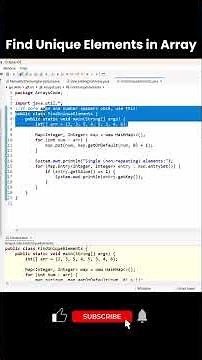 Find Unique Elements in Array | Java Program in Eclipse