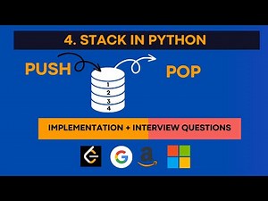 4. Stack in Python - Full detailed video with implementation and Leetcode problems