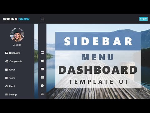Sidebar Menu Dashboard Template UI | Side Navigation Bar - Only Using CSS and HTML