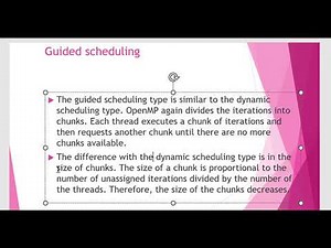 5-Parallel Processing schedule ordered dynamic & guide