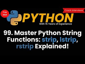 Master Python String Functions: strip, lstrip, rstrip Explained!