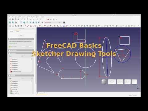 FreeCAD - Basics - Using Sketcher Workbench Drawing Tools