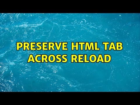 Preserve HTML tab across reload
