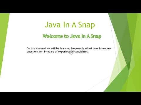 Introduction - JavaInASnap