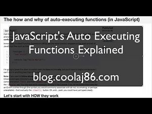 JavaScript Explained: Auto-Executing Functions (IIFE)