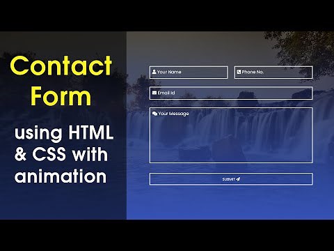 How To Make A Contact Form Using HTML And & CSS | Animated Label Contact Form Design