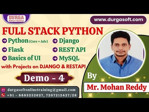 FULL STACK PYTHON tutorials || Demo - 4 || by Mr. Mohan Reddy On 18-09-2025 @8AM (IST)