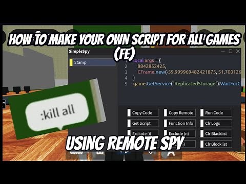 How to Make Your Own Script Using Remote Spy (Roblox)
