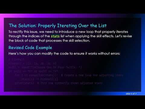 Resolving the TypeError: 'int' object is not subscriptable in Python Lists