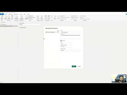 Power Query Editor : Manage Parameters Option