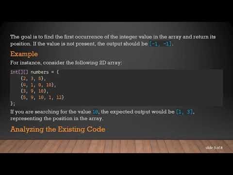 How to Find the Position of an Integer in a 2D Array in Java
