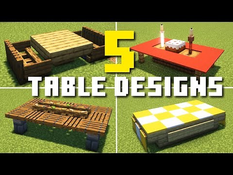 5 Easy Table Designs in Minecraft