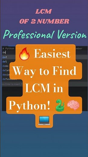 Find LCM of 2 Numbers in Python 🧮 | Easy Trick Explained!