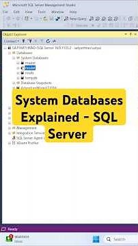 System Databases in SQL Server Explained in 1 Minute | master, msdb, model, tempdb