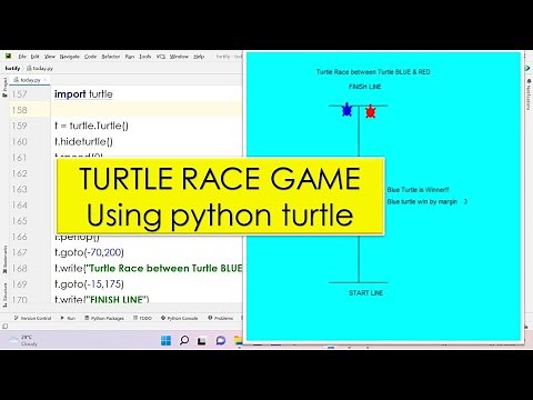 Turtle Race Game using python turtle | python turtle for beginners | python turtle project | fortify