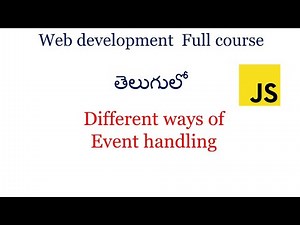 different ways of event handling in website |Events in JavaScript |Event handling in JavaScript