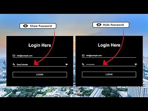 How To Make Login Form With Password Toggle In HTML CSS JS