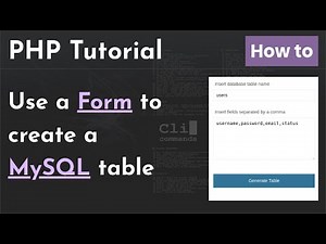 Create Dynamic MySQL Table from HTML Form Using PHP