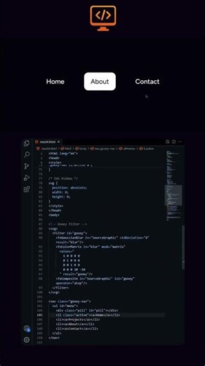 🔥 Super Cool Bottom Navigation Menu (HTML + CSS + JS) #python #CODING #CSS #HTML #JS