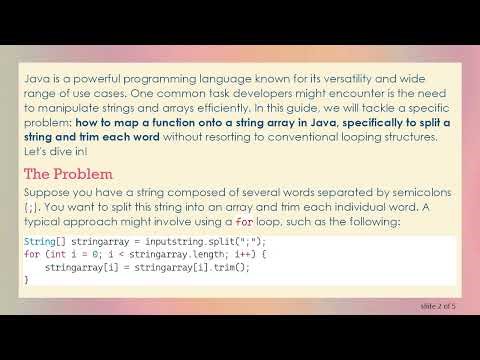 How to Map Functions on String Arrays in Java: A Simple Approach