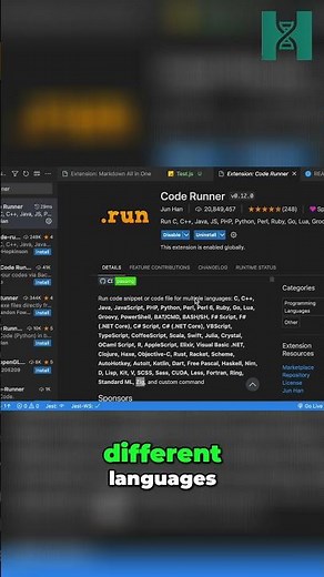 VS Code Code Runner: Run Code Snippets Instantly! #shorts