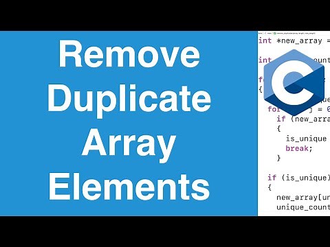 Remove Duplicate Array Elements | C Programming Example