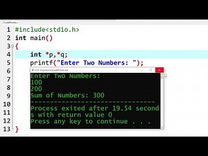 c program to add two numbers using pointer | learn coding