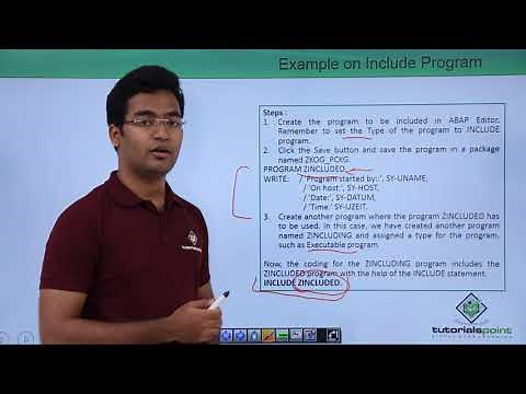 SAP ABAP - Include Program