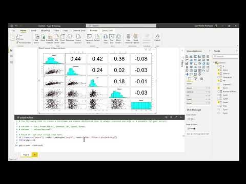 Using R script visuals in Power BI